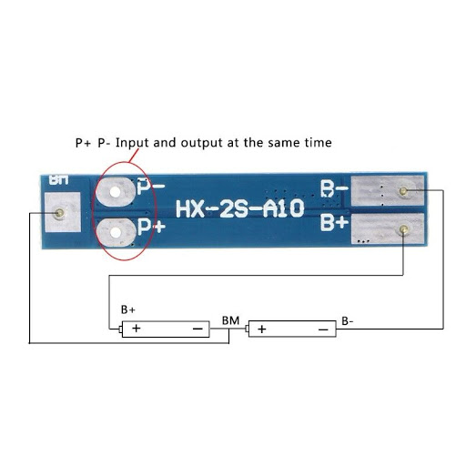 Mạch bảo vệ Pin Lithium 2S 8.4V 8A max 16A