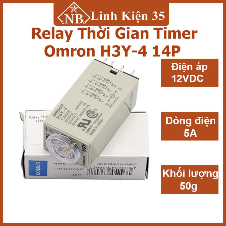 Relay thời gian timer omron h3y-4 14p 220v