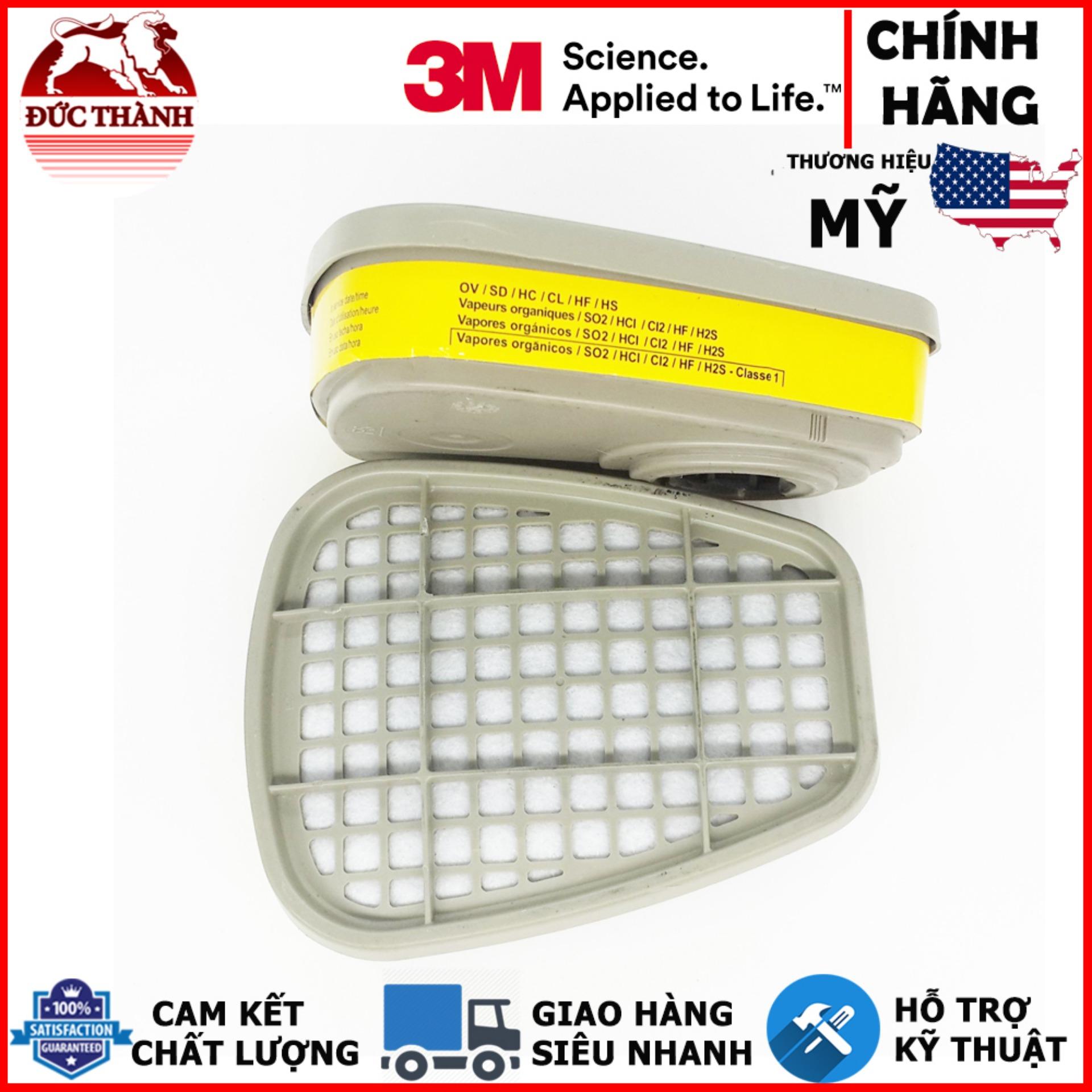 Bộ 2 phin lọc hơi hữu cơ vô cơ cho mặt nạ 3m 6003