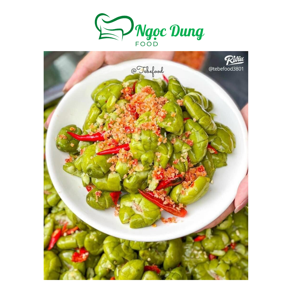 Cà na thái đập dập xốc muối ớt - BỊCH 500G