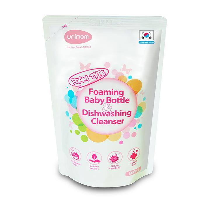 [HCM]Nước rửa bình sữa Unimom (túi) 500ml