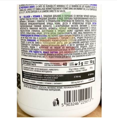 Ostrovit Hydrolyzed Collagen + Vitamin C - 400g Dạng Bột
