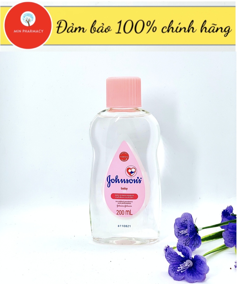 [HCM]Dầu Massage Và Dưỡng Ẩm Cho Bé Johnsons Baby Oil 200ml - Minpharmacy