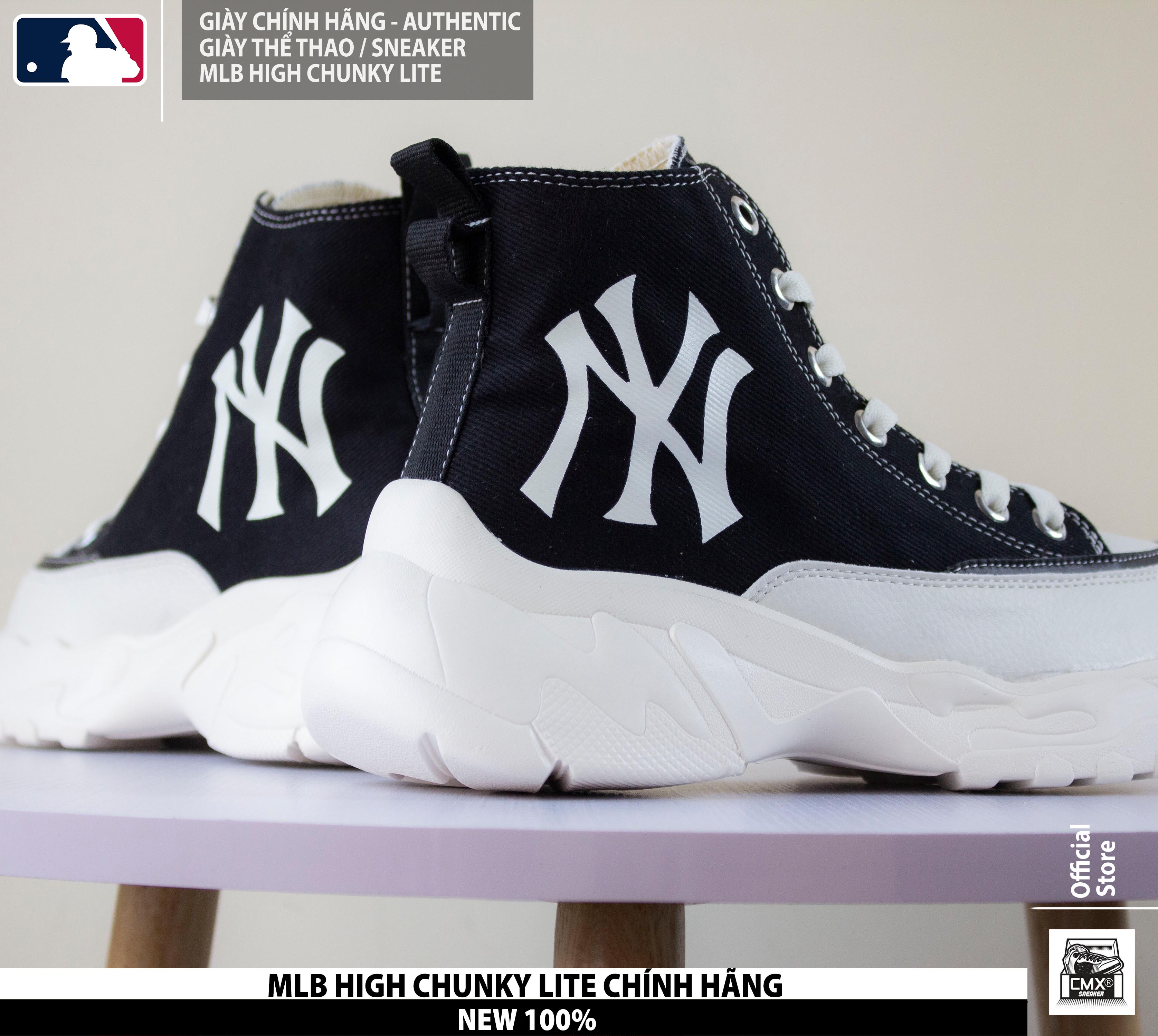 [ HÀNG CHÍNH HÃNG CÓ SẴN ] Giày MLB HIGH CHUNKY LITE - HÀNG CHÍNH HÃNG 100%