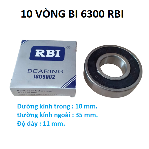 10 vòng bi 6300 rbi chất lượng cao