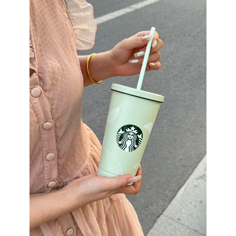 Ly Giữ Nhiệt Starbuck XANH MINT 532ml Siêu Sịn Sò ( Bình Giữ Nhiệt Xanh )