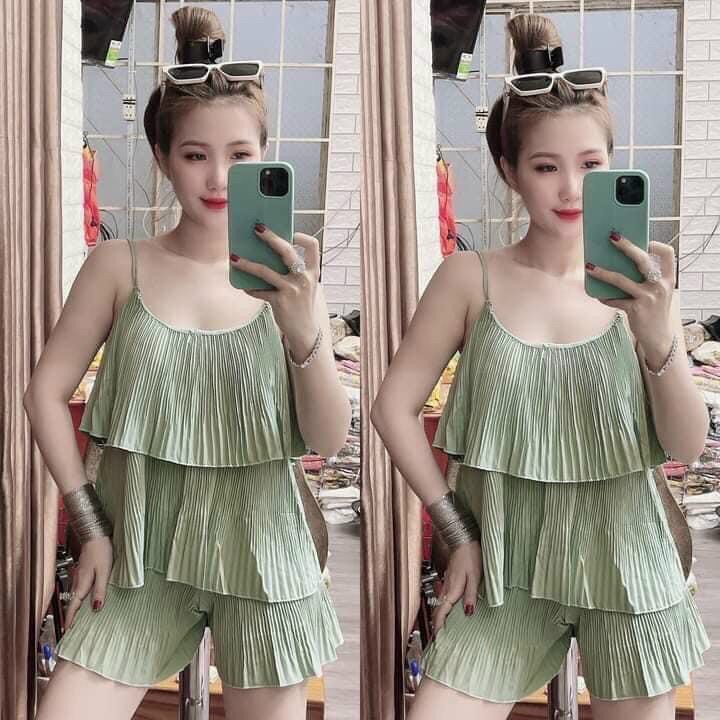 Đồ bộ lụa manngo dập ly dễ thương