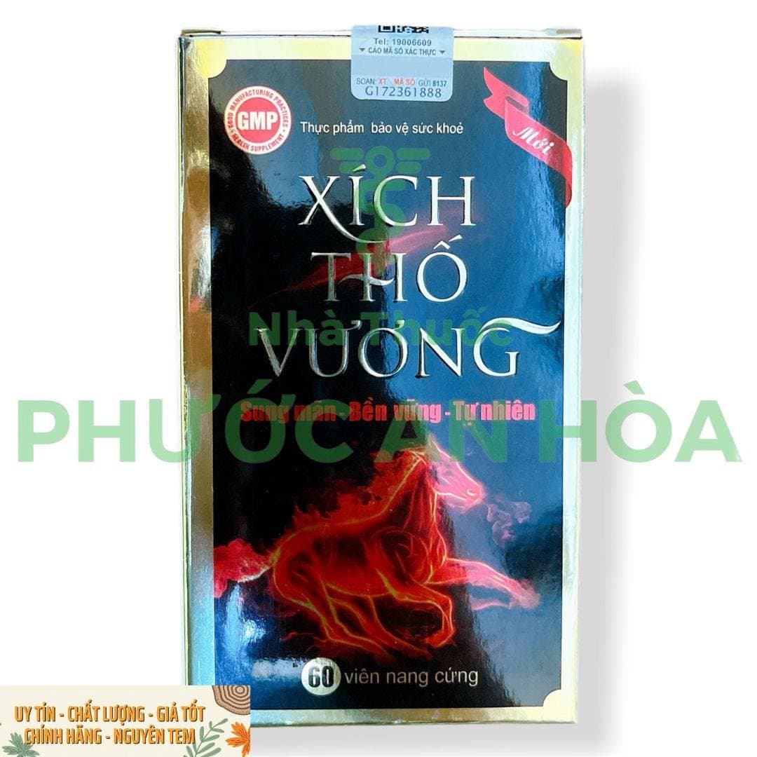 Xích thố vương lọ 60 viên - bổ thận, tráng dương, tăng cường sinh lực