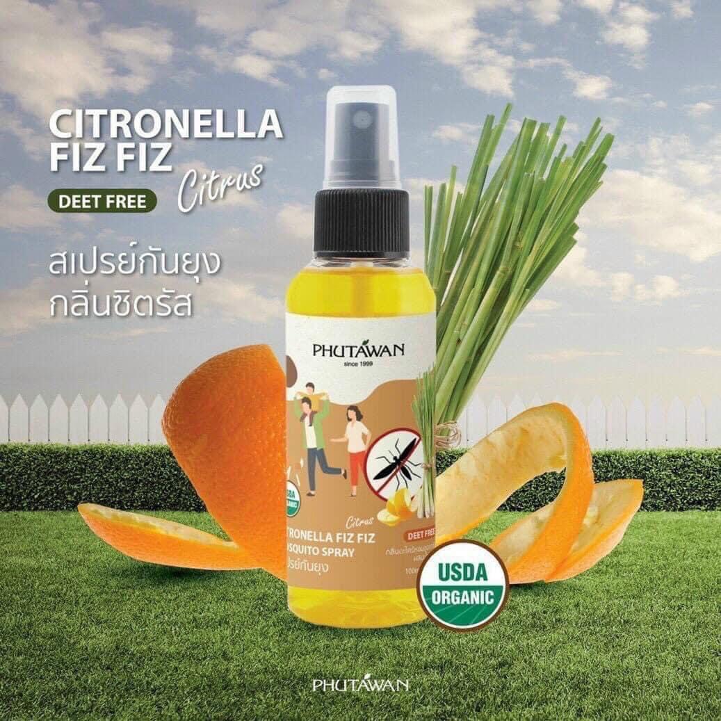 01 Chai Xịt Chống Muỗi Citronella Phutawan 100ml Thái Lan