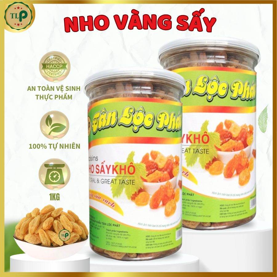 NHO VÀNG SẤY KHÔ TÂN LỘC PHÁT COMBO 1KG - MỖI HŨ 500G