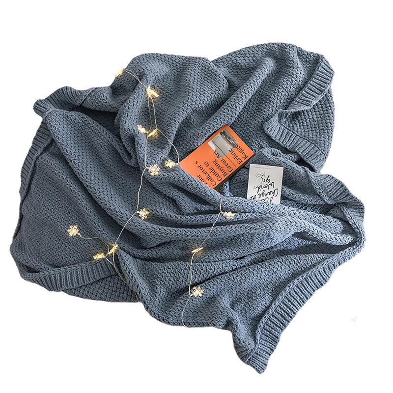 Nordic Minimalist Solid Color Thread Blanket Knitted Magic Velvet Solid Color Blanket Parent And Child a Blanket INS Wind Blanket Sofa Cover