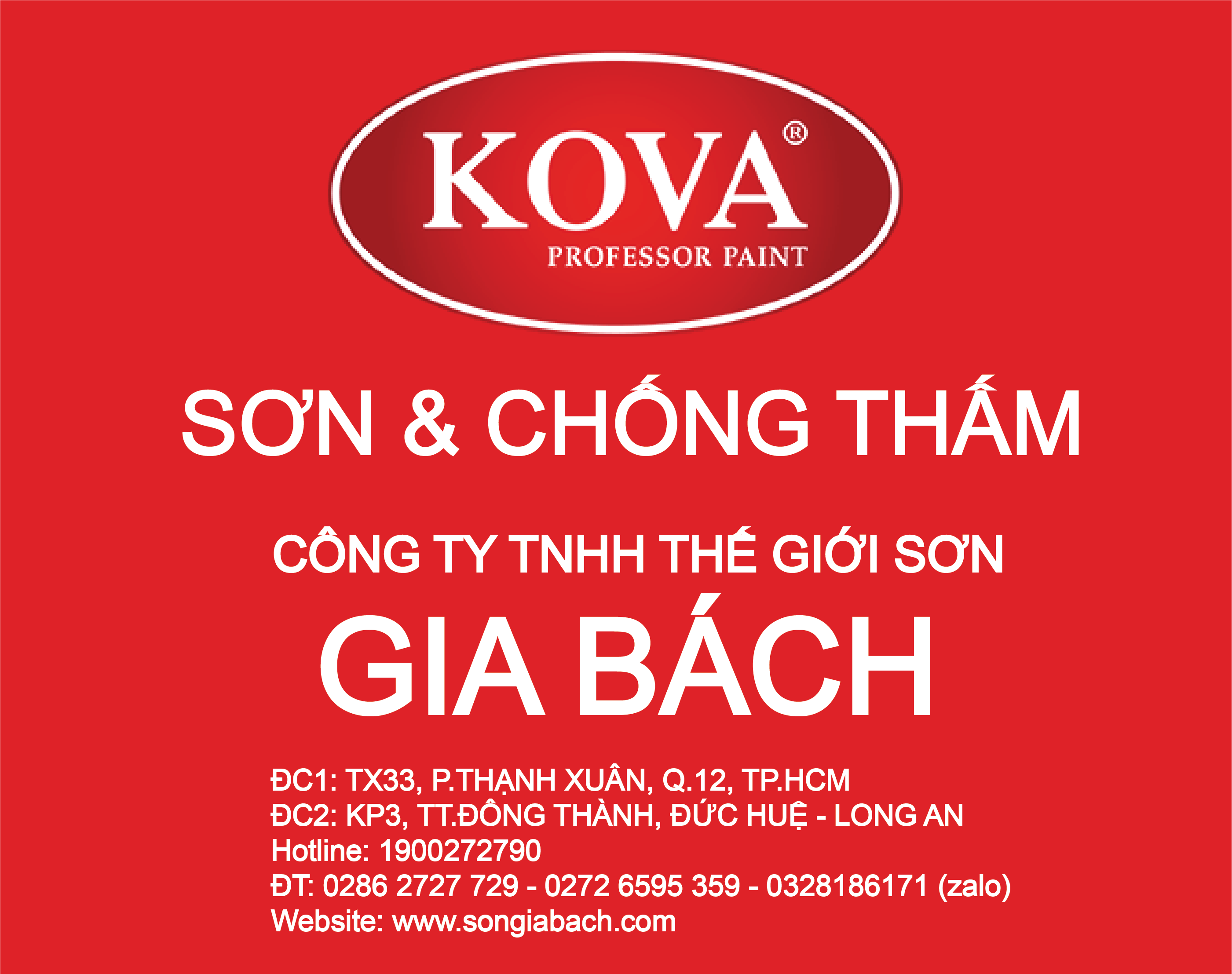[HCM]SƠN NƯỚC NGOẠI THẤT KOVA K-261 18 Lít
