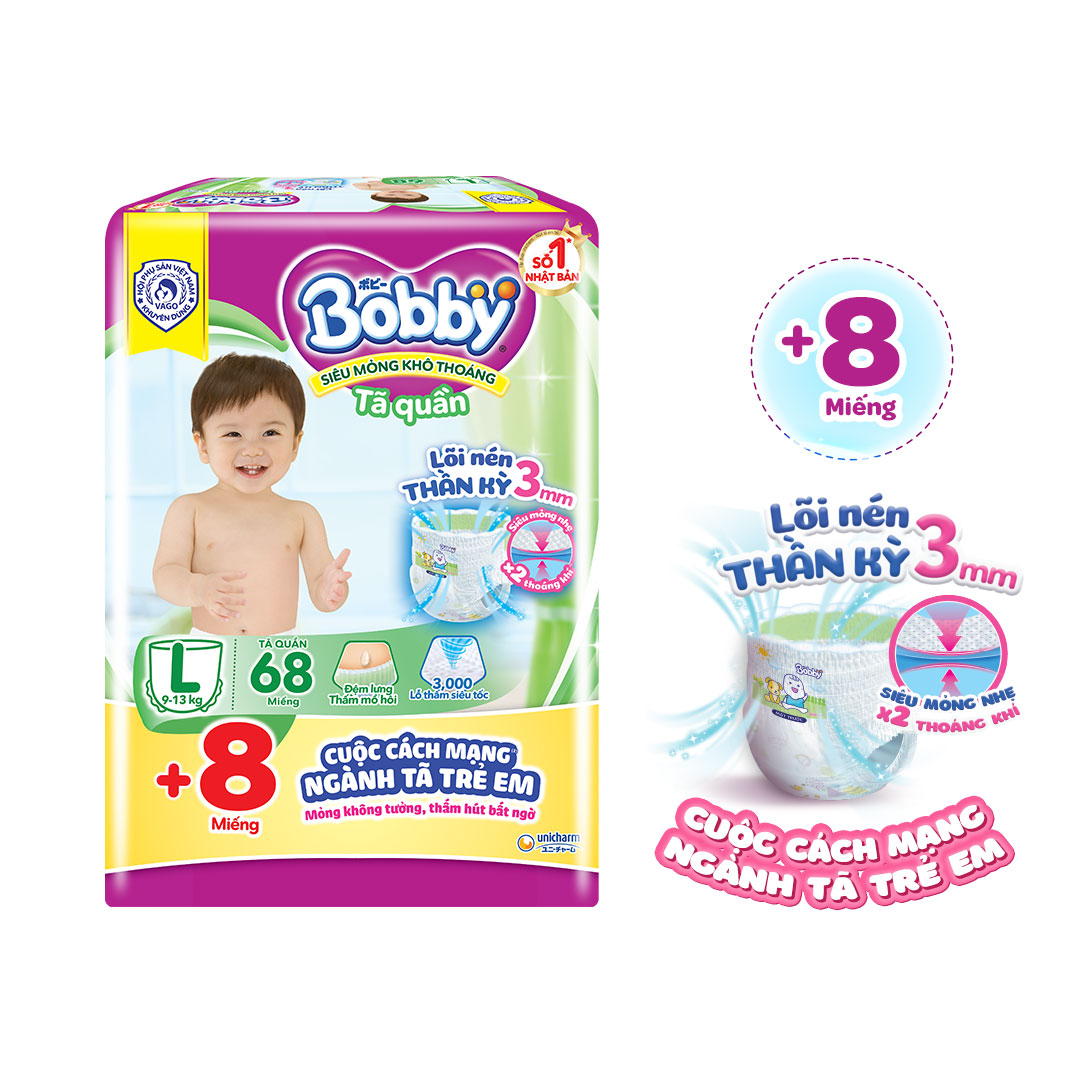 TÃ QUẦN BOBBY M76, L68, XL62, XXL54