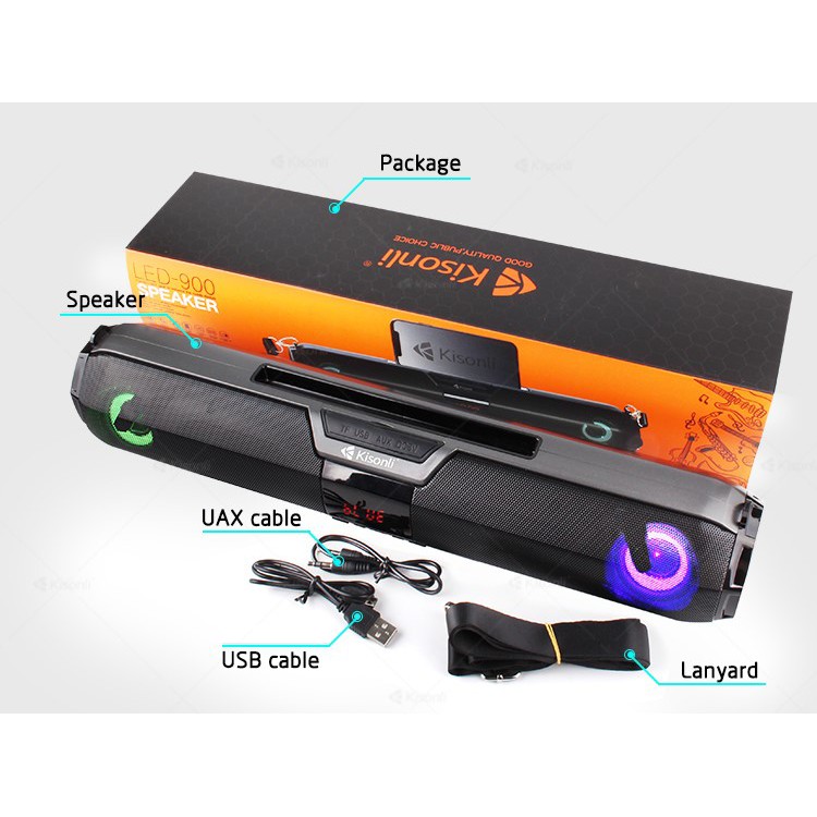 Loa Kisonli Bluetooth 900 LED RGB-JL