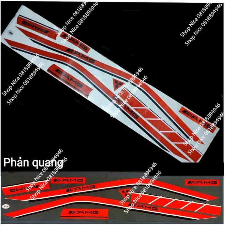 Tem chỉ AMG phản quang dán xe máy Honda SH