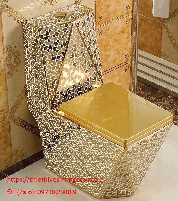 Bệt, bồn cầu mạ vàng dubai gb r-8030