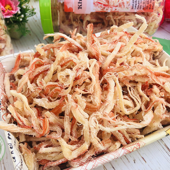 Mực Xé Sợi Hấp Nước Dừa - Long Thái