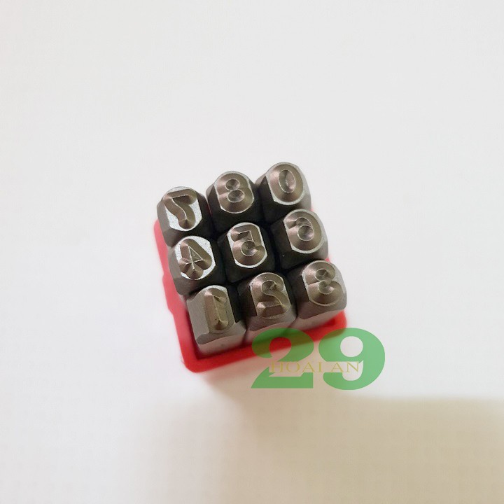 Bộ đóng số đục số 3mm-xuôi loại tốt tặng găng tay bảo hộ