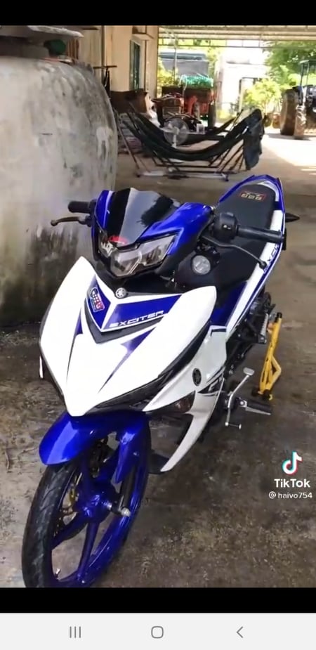 Tem rời exciter 150 xanh bạc trắng