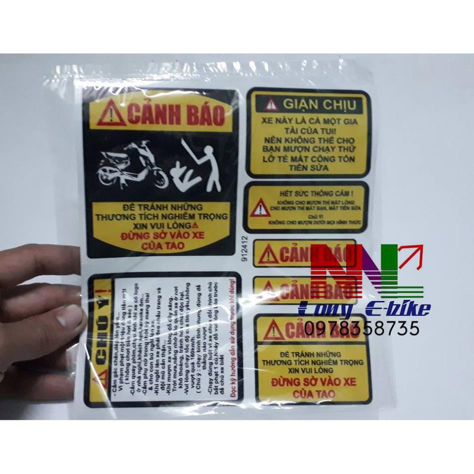 [Hot] Decal cảnh báo dành cho xe điện + xe máy