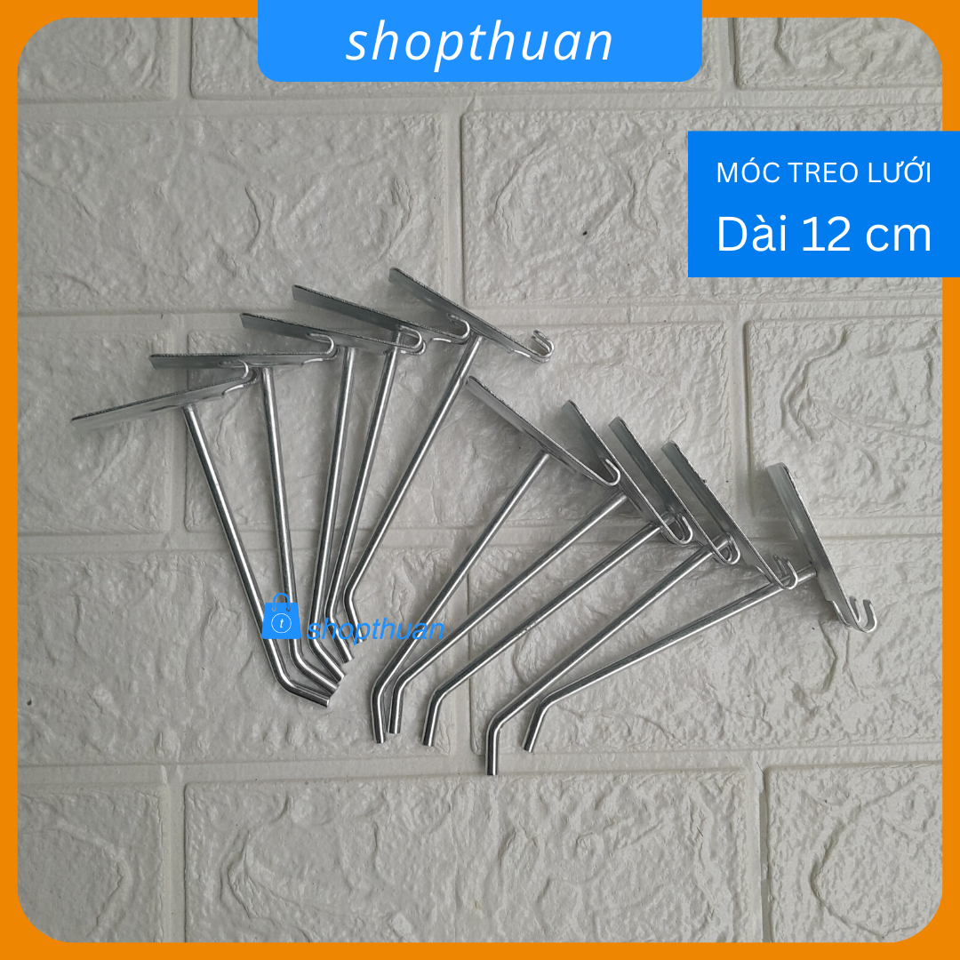 Móc sắt treo lưới dài 12cm, tay lưới phi 5cm - móc treo lưới