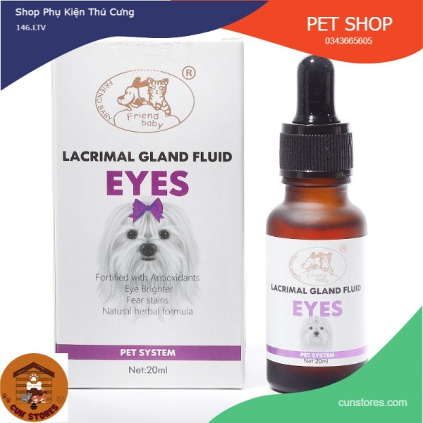Siro Uống Chống Chảy Nước Mắt Ở Chó Mèo Lacrimal Gland Fluid EYES 20ml – Mã PKCMK39
