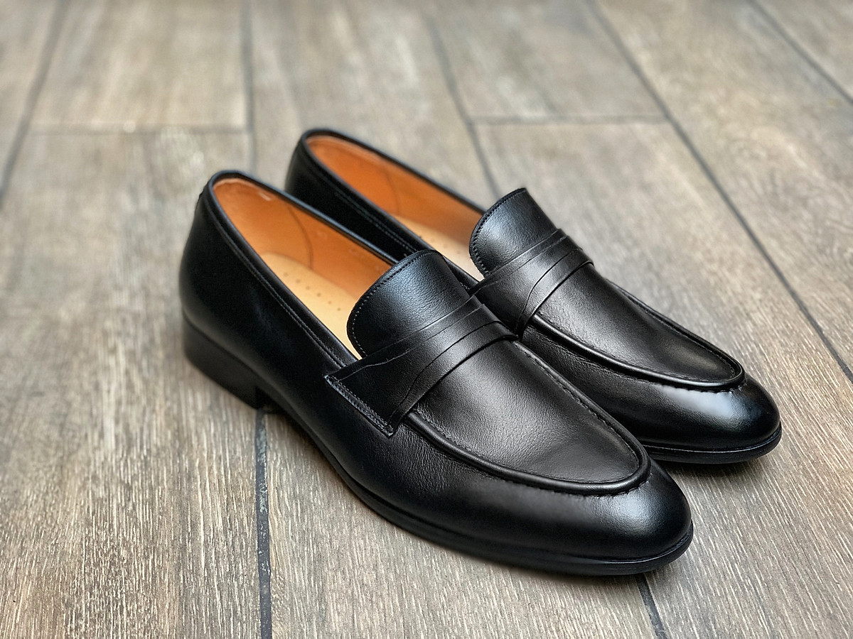 Giày Lười Nam Da M14 Trẻ Trung Cao Cấp (Màu Đen)