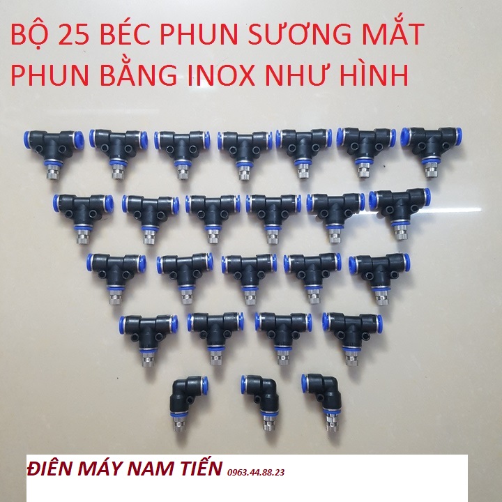 BỘ 25 BÉC PHUN SƯƠNG | BÉC PHUN SƯƠNG INOX | BÉC PHUN SƯƠNG TƯỚI LAN, LÀM MÁT | BÉP PHUN SƯƠNG TƯỚI CÂY | BÉC PHUN SƯƠNG SỐ 3 | BÉC PHUN SƯƠNG SỐ 5 | BÉC PHUN SƯƠNG | BÉP PHUN SƯƠNG LOẠI TỐT | BÉP PHUN SƯƠNG SỐ 2