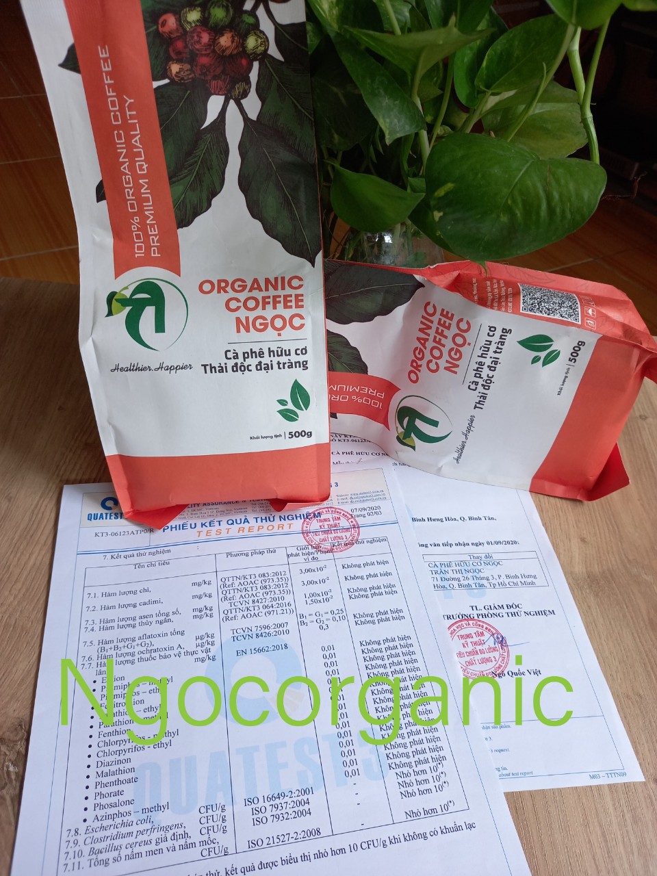 Cafe hữu cơ thải độc đại tràng 500gr NgocOrganic