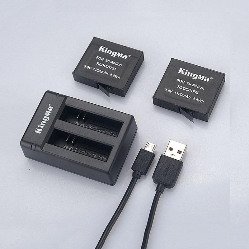 Combo sạc đôi + 2 pin cho Xiaomi Mijia Action camera