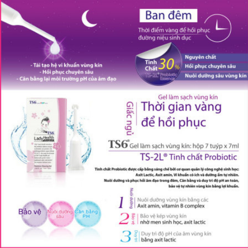 Gel đặt làm sạch TS6 -  bổ sung lợi khuẩn