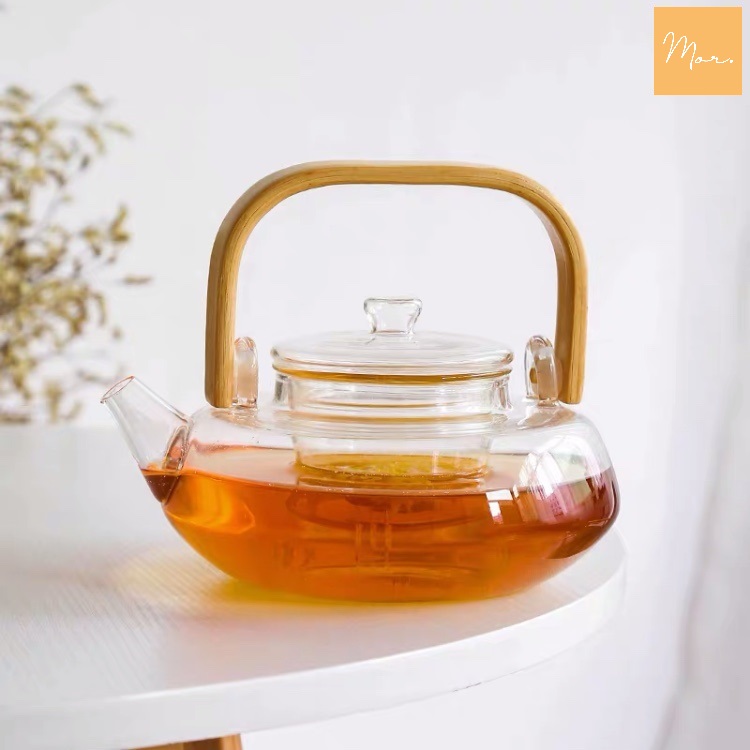 Bộ Ấm Trà Thủy Tinh Chịu Nhiệt - 800Ml