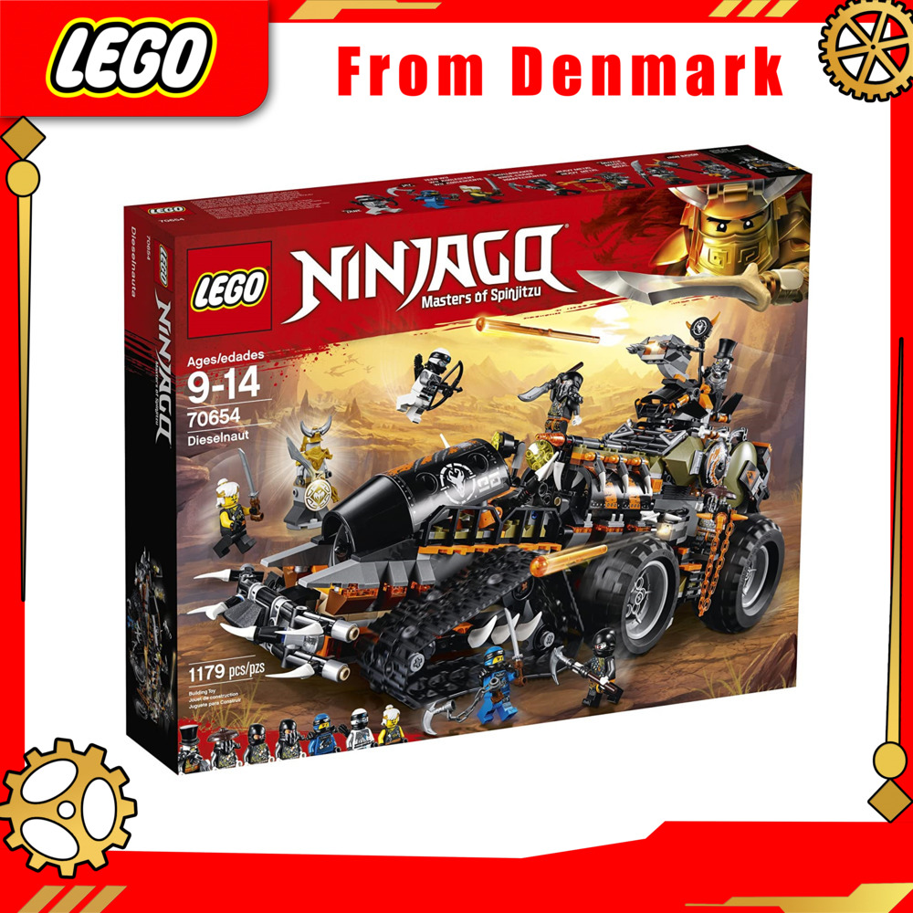 100 Original LEGO NINJAGO Spinjitzu Masters of Spinjitzu Ninja Dieselnaut warrior toy and toy set 70654 funny building block carriage set 1179 pieces discontinued by the manufacturer genuine guarantee...