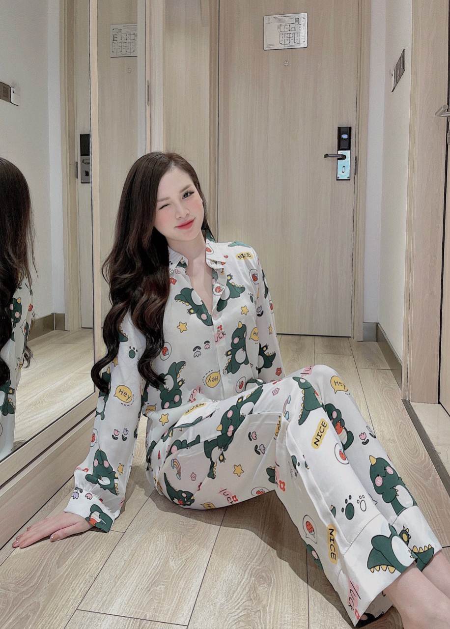 Pijama lụa mango tay dài 40-62kg