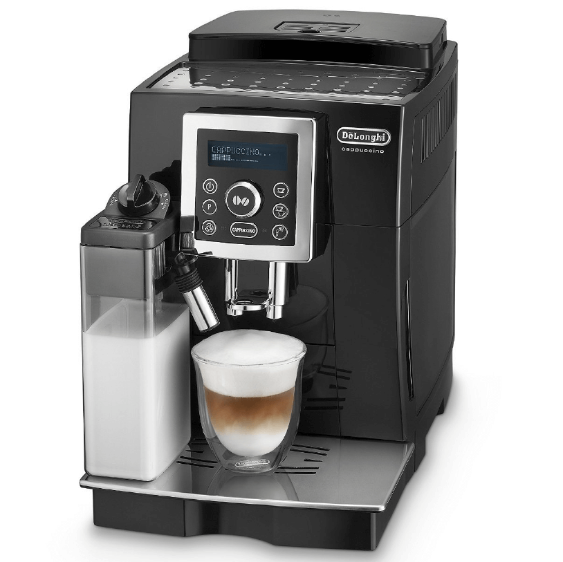 [Trả góp 0%]Máy pha cà phê tự động từ cà phê hạt và bột Delonghi Ecam 23.466.B