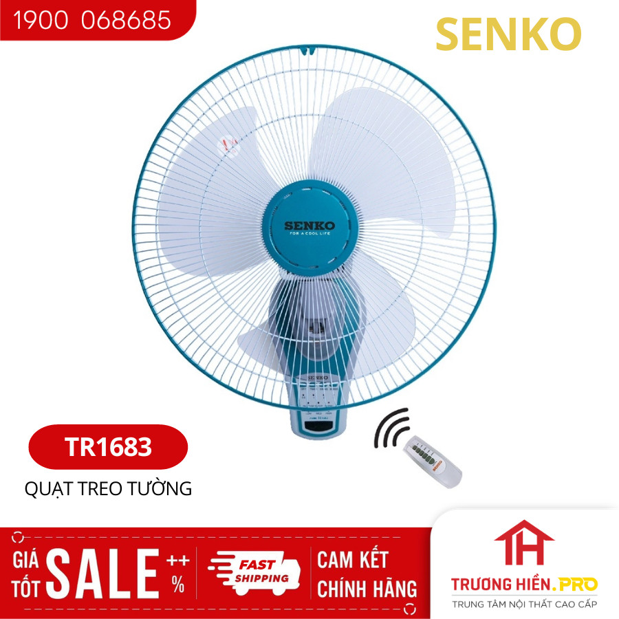 Quạt treo tường senko tr1683 - hàng chính hãng - giao màu ngẫu nhiên
