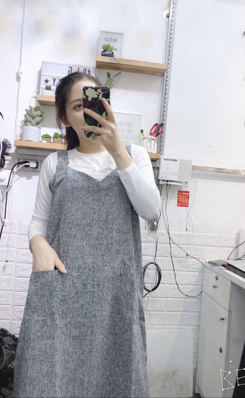 Yếm Bầu Dạ hai dây thu đông dễ thương