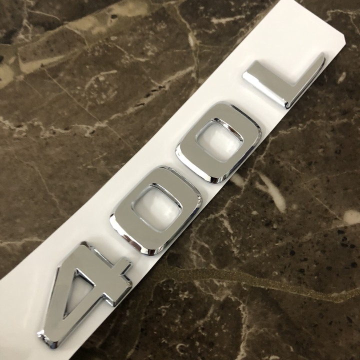 Decal tem chữ S400L dán đuôi xe ô tô