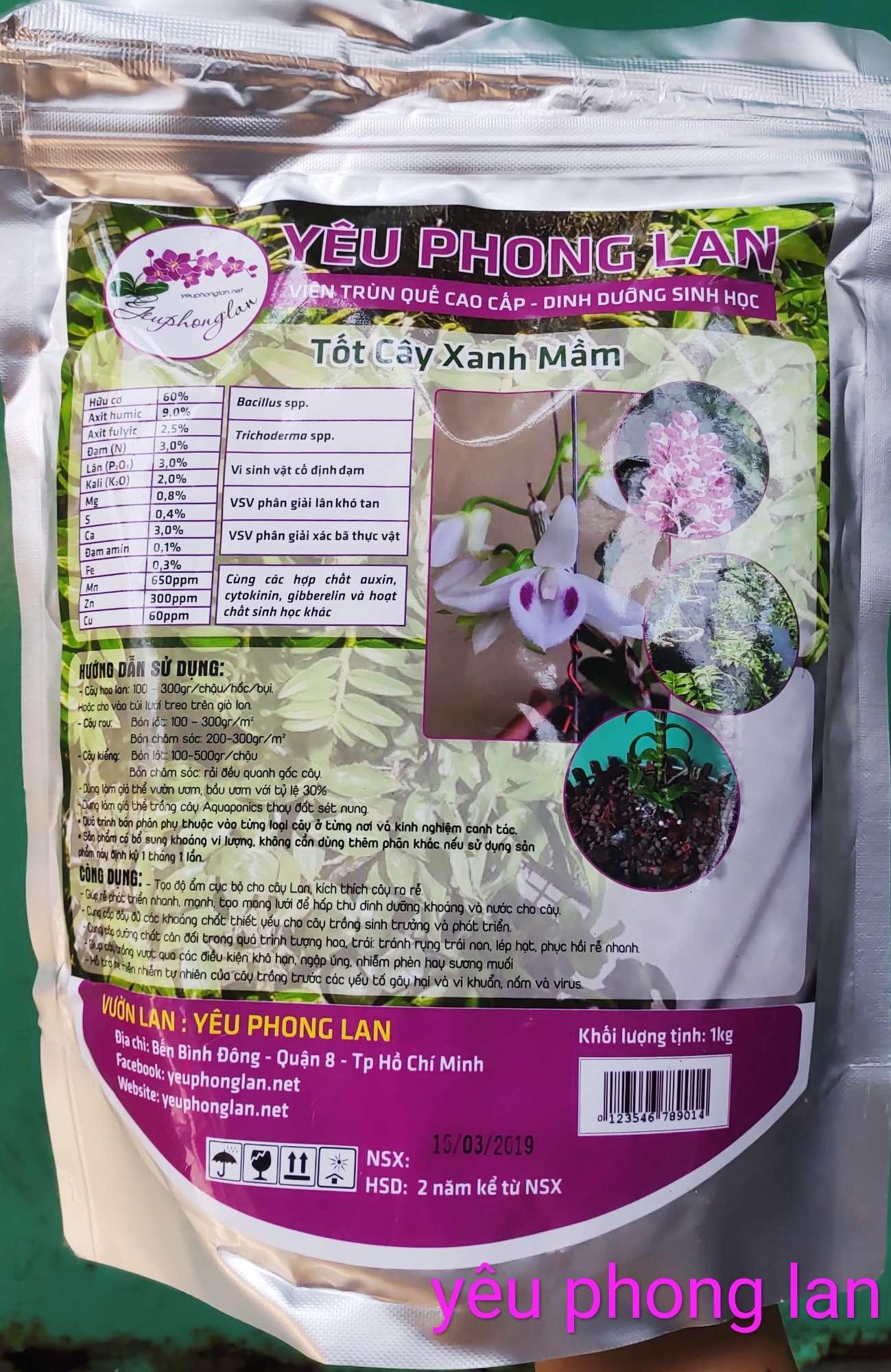 Phân Trùn Quế Viên nén - Yêu Phong Lan 1kg, phân hữu cơ sinh học