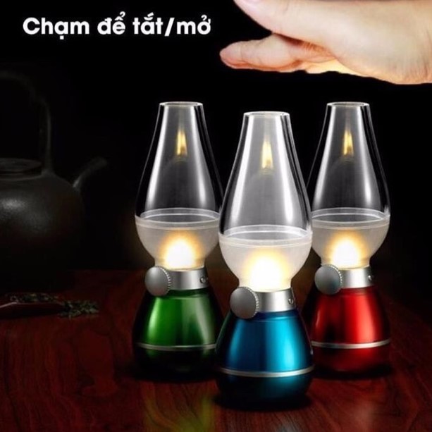 [HCM]Đèn dầu led cảm ứng thổi bật - tắt