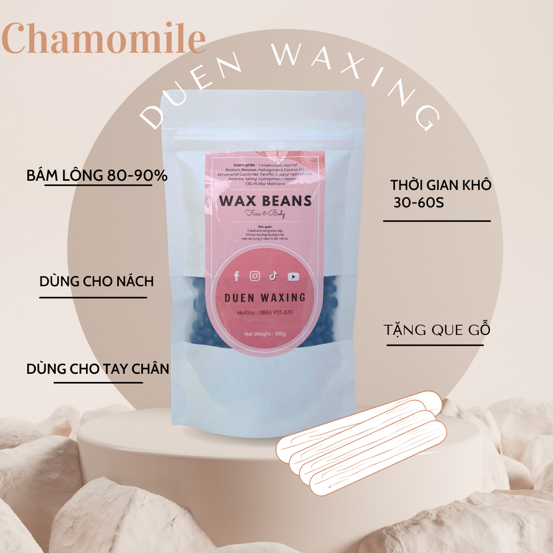SÁP WAX LÔNG NHẬP KHẨU WAX BEANS (tặng kèm que wax)