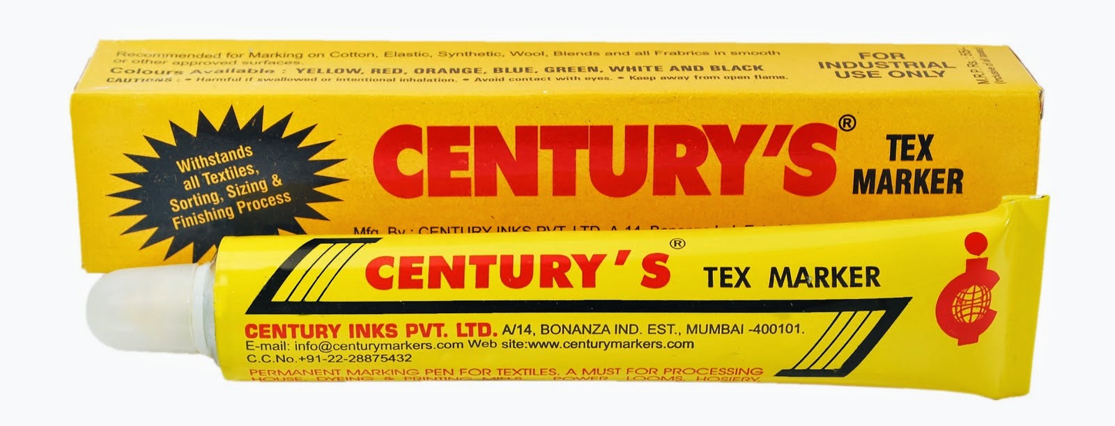 Century's Tex Marker bút đánh dấu lên vải không phai