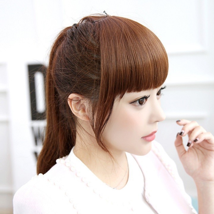Tóc giả mái ngố dày có mai 2 bên siêu đẹp