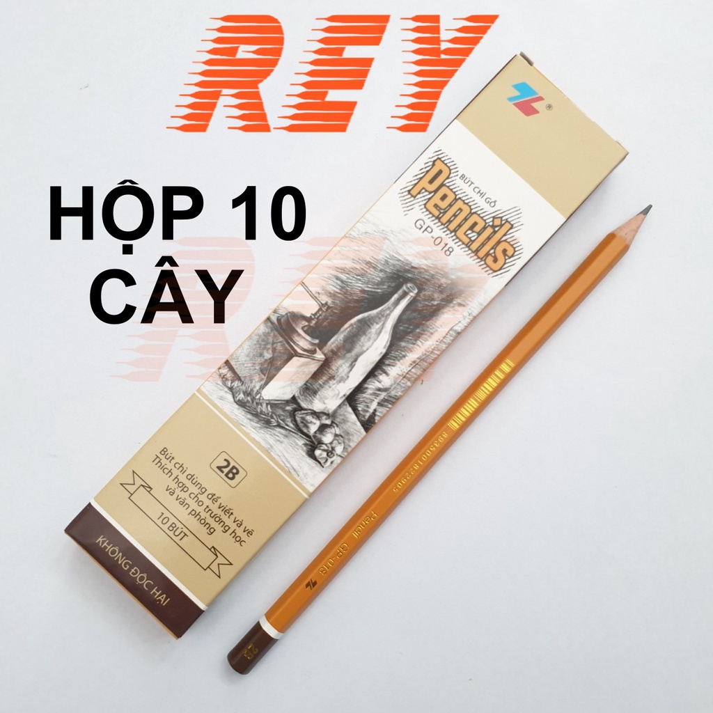 Hộp 10 bút chì gỗ ruột chì 2b - gp-018 thiên long - giao hoả tốc