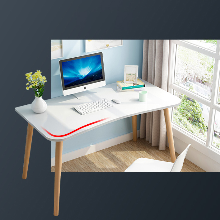Bàn làm việc mặt gỗ phong cách Bắc Âu