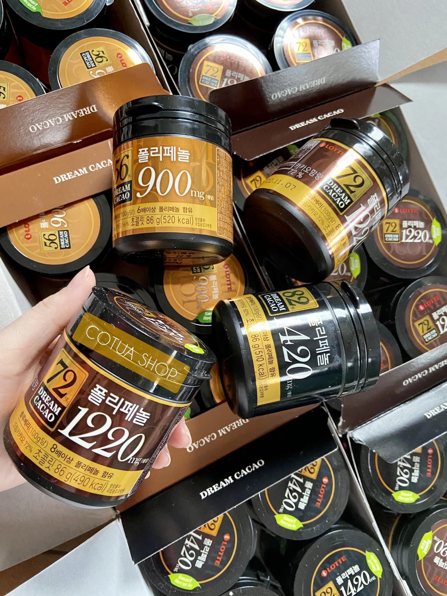 Kẹo Cacao dream Hàn Quốc 82 - 72 - 56% Cacao