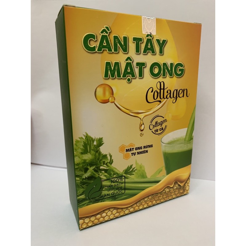 Bột Cần Tây Mật Ong Collagen Hộp 15 gói - hàng chuẩn...