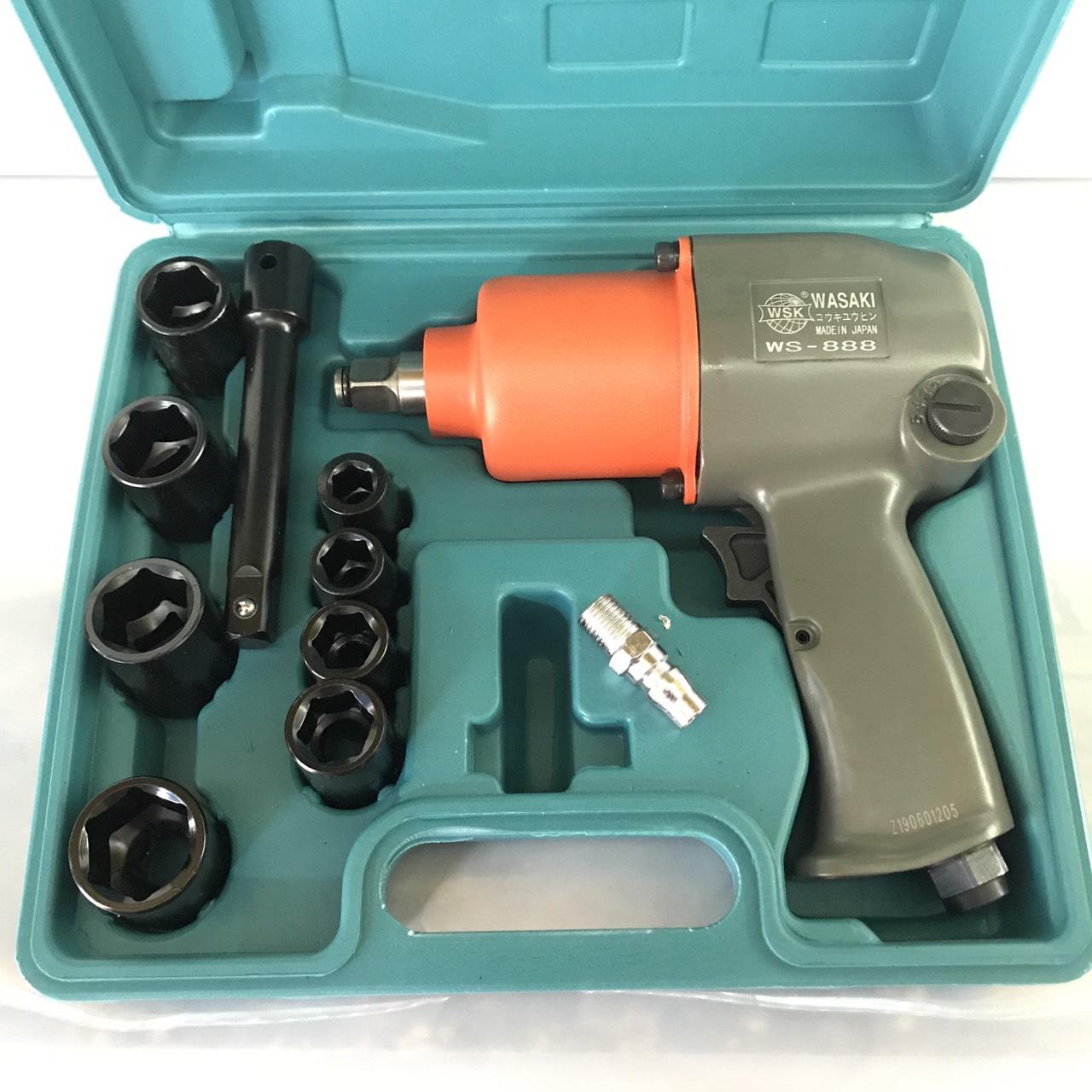 MÁY MỞ ỐC 1/2 2BÚA THƯƠNG HIỆU WASAKI KÈM ĐẦU TÍP VẶN