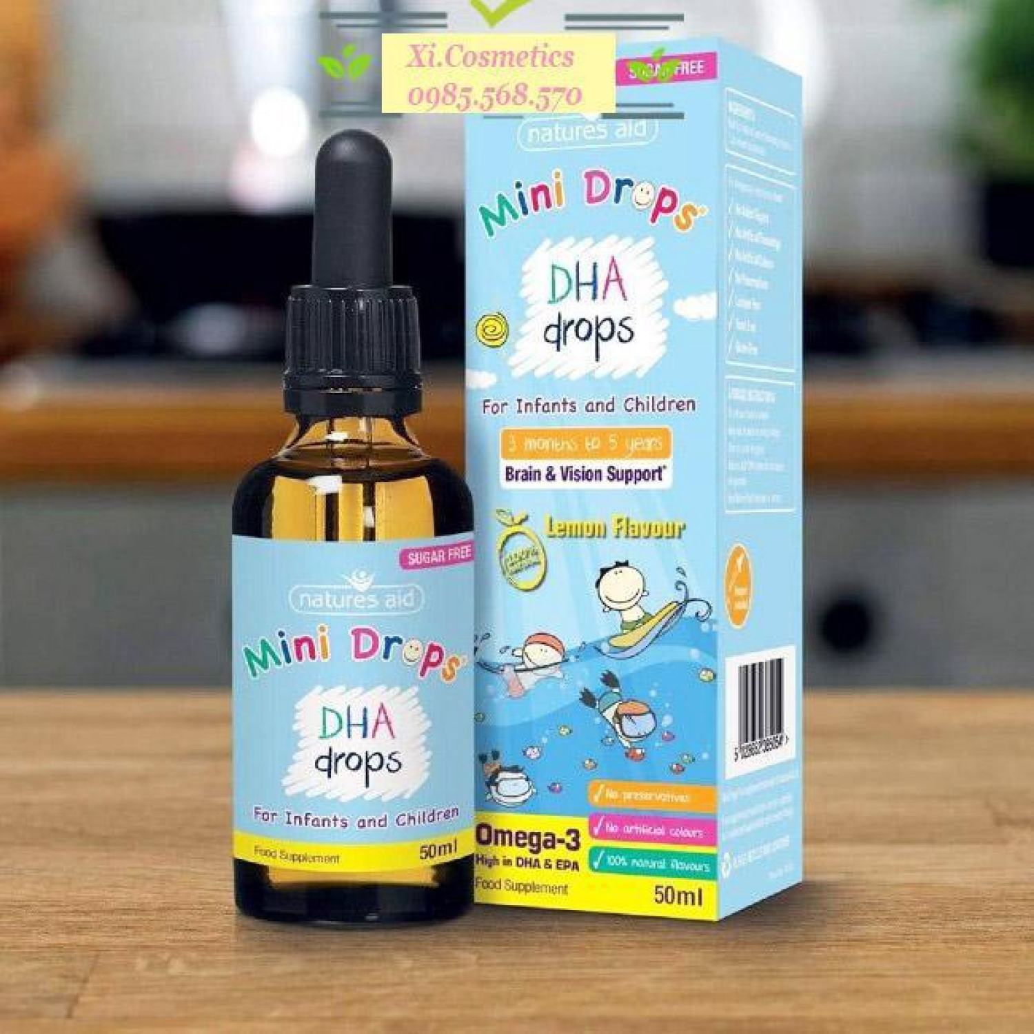 Dha dạng giọt Mini Nature Aid drop của Anh cho bé từ 3m