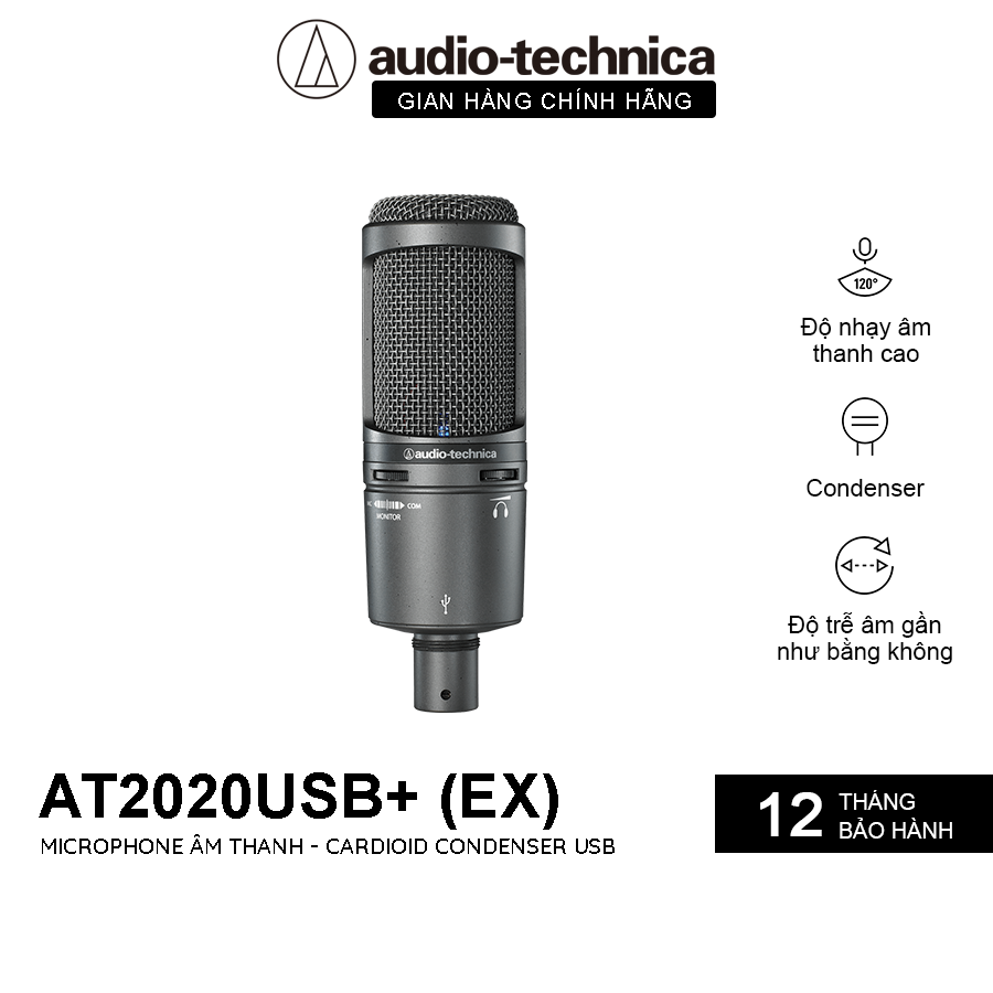 Micro Thu Âm Cổng USB Audio Technica AT2020USB+ - Hàng Chính Hãng